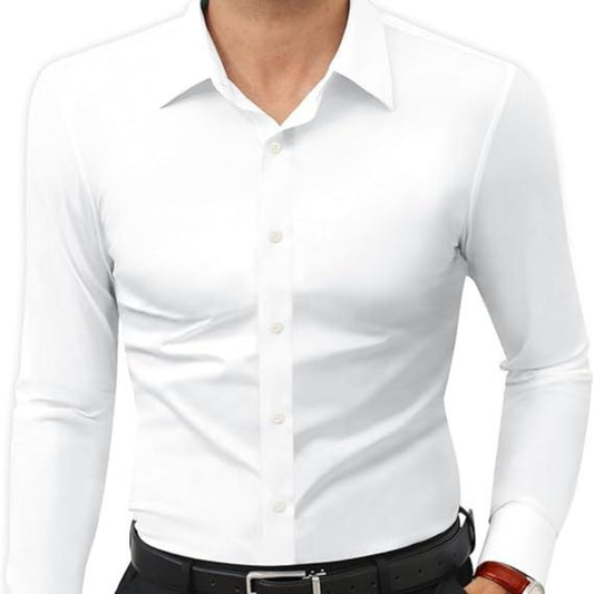 Men’s 16-Way Stretch Slim Fit Dress Shirt, Wrinkle-Free