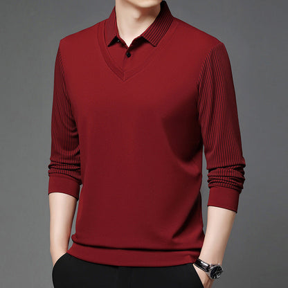 City Striped Layered Shirt Top