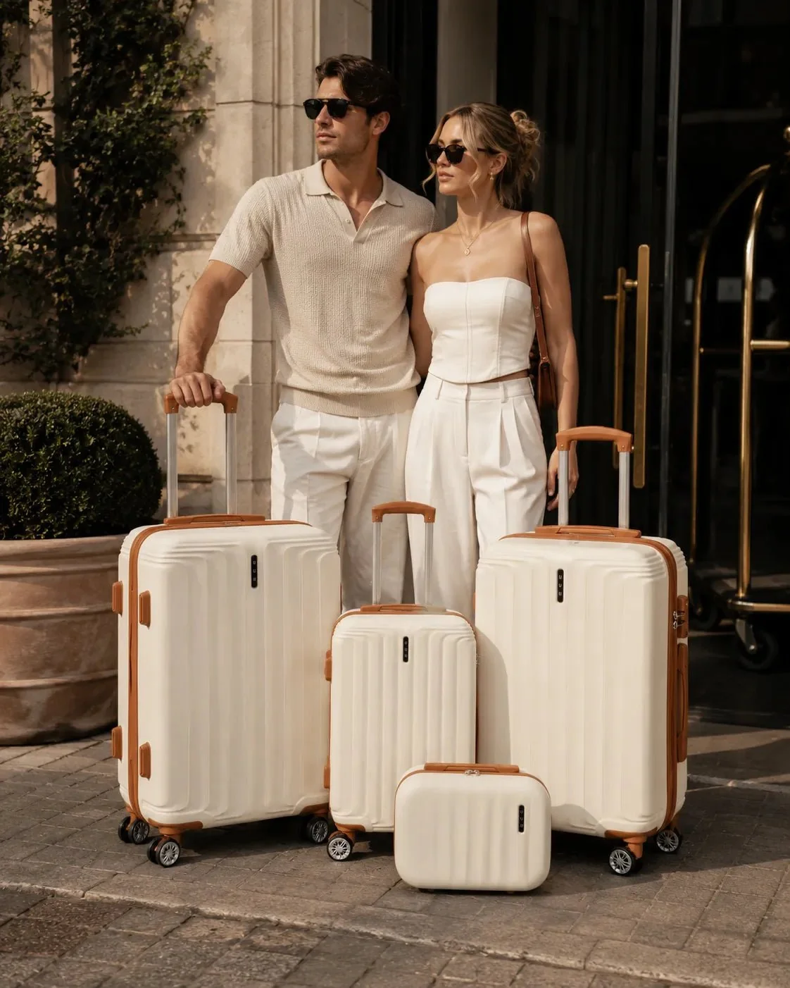 ✨50% OFF!  4 Piece Luggage Set Hardshell Suitcases
