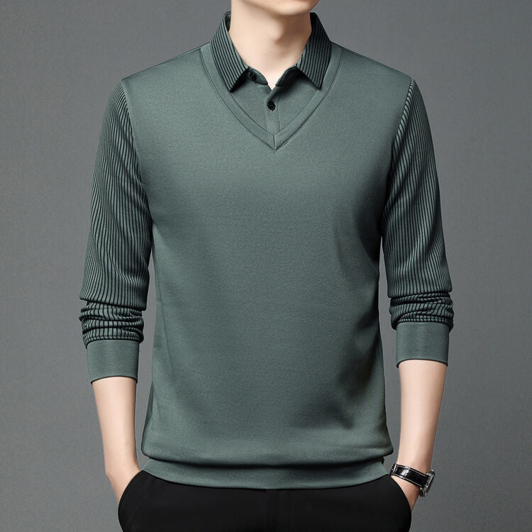 City Striped Layered Shirt Top