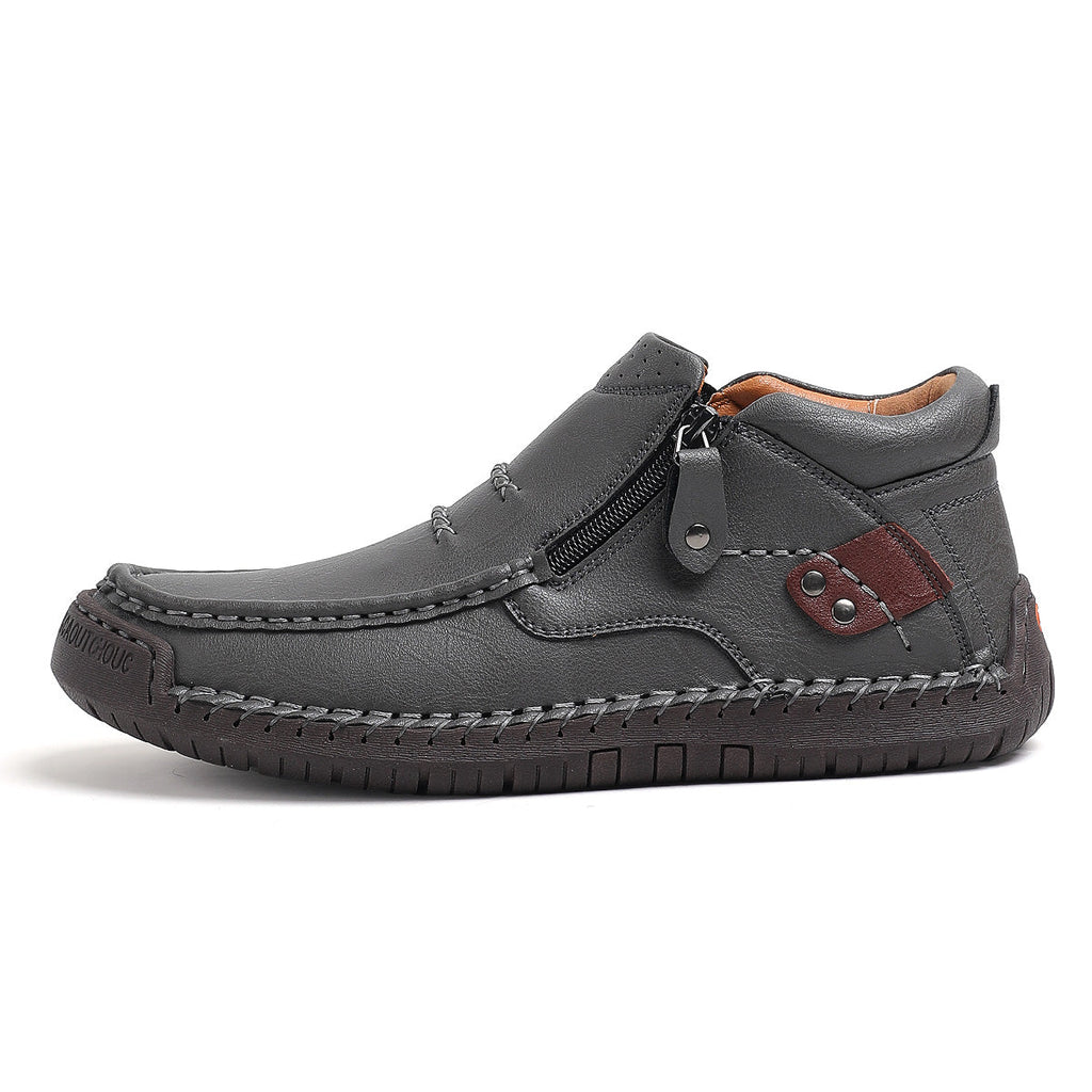 Men’s Handmade Premium Leather Slip-On Outdoor Work Boots