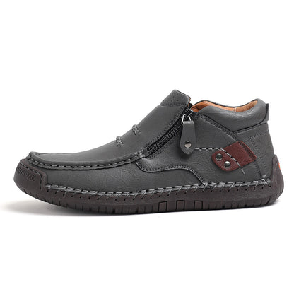 Men’s Handmade Premium Leather Slip-On Outdoor Work Boots